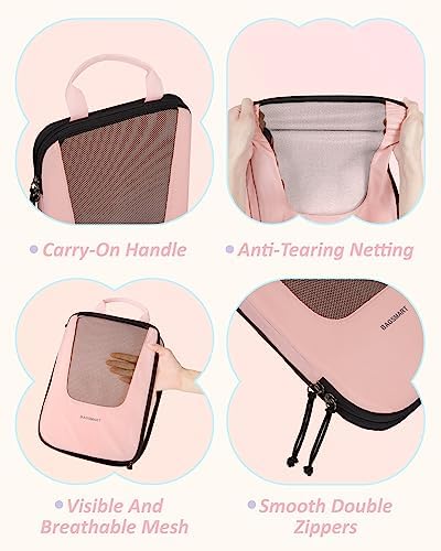 BAGSMART Compression Packing Cubes for Travel, 6 Set Travel Packing Cubes for Suitcases, Compression Suitcase Organizer Bags Set for Travel Essentials, Lightweight Packing Organizers - Image 6