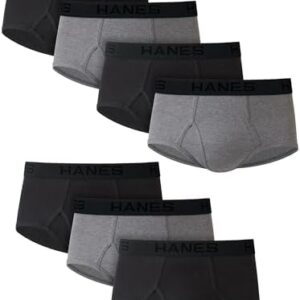 Hanes Men's Tagless Briefs, Soft Moisture Wicking Underwear, Tagless, 7-pack
