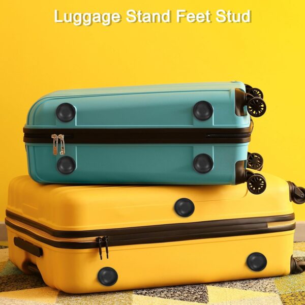 uxcell 8Pcs Luggage Replacement Pads, Plastic Luggage Stand Feet Stud, Suitcase and Travel Gear Bottom Side Accessories with Self-Tapping Screws, Black (47x47x25mm) - Image 6