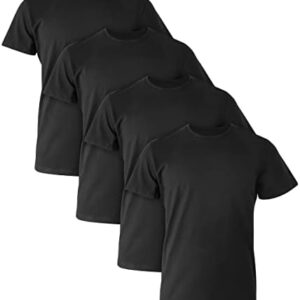 Hanes Men's Ultimate Comfort Fit Undershirt,Crewneck Stretch-cotton T-Shirt, 4-pack