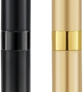 8ML Perfume Travel Refillable Stocking stuffers for Women Adults//Men Portable Perfume Atomizer Bottle Spray Bottles (Balck and Gold,2Pack)[Travel Essentials]