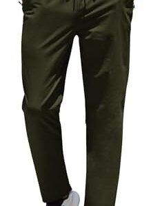 COOFANDY Men's Hiking Pants Lightweight Athletic Pants Quick Dry Active Running Joggers with Zipper Pockets