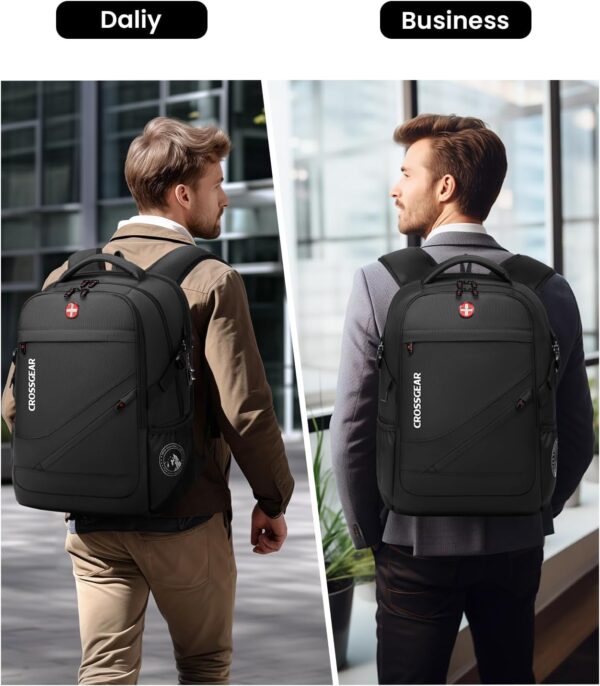 Large Travel Backpack Waterproof Laptop Bag Airline Approved Business Office Work Computer Casual Daypacks TSA Lock Anti-Theft Bookbag with USB Port Fit 17.3 inch Laptops for Men Women - Image 6