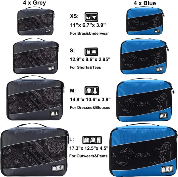 Packing Cubes Luggage Bags Organizer Durable Travel Accessories With Clothing Label - Image 2