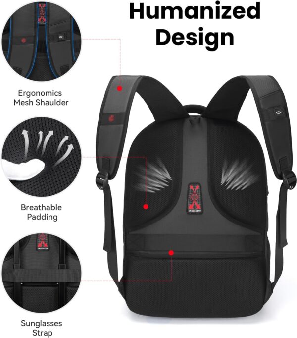 Large Travel Backpack Waterproof Laptop Bag Airline Approved Business Office Work Computer Casual Daypacks TSA Lock Anti-Theft Bookbag with USB Port Fit 17.3 inch Laptops for Men Women - Image 7