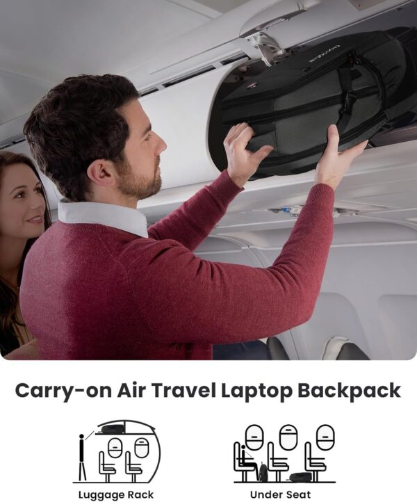 Large Travel Backpack Waterproof Laptop Bag Airline Approved Business Office Work Computer Casual Daypacks TSA Lock Anti-Theft Bookbag with USB Port Fit 17.3 inch Laptops for Men Women - Image 8