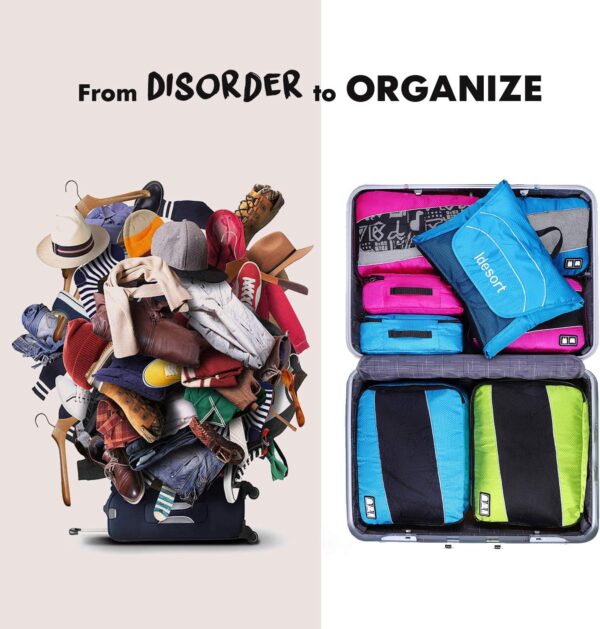 Packing Cubes Luggage Bags Organizer Durable Travel Accessories With Clothing Label - Image 8